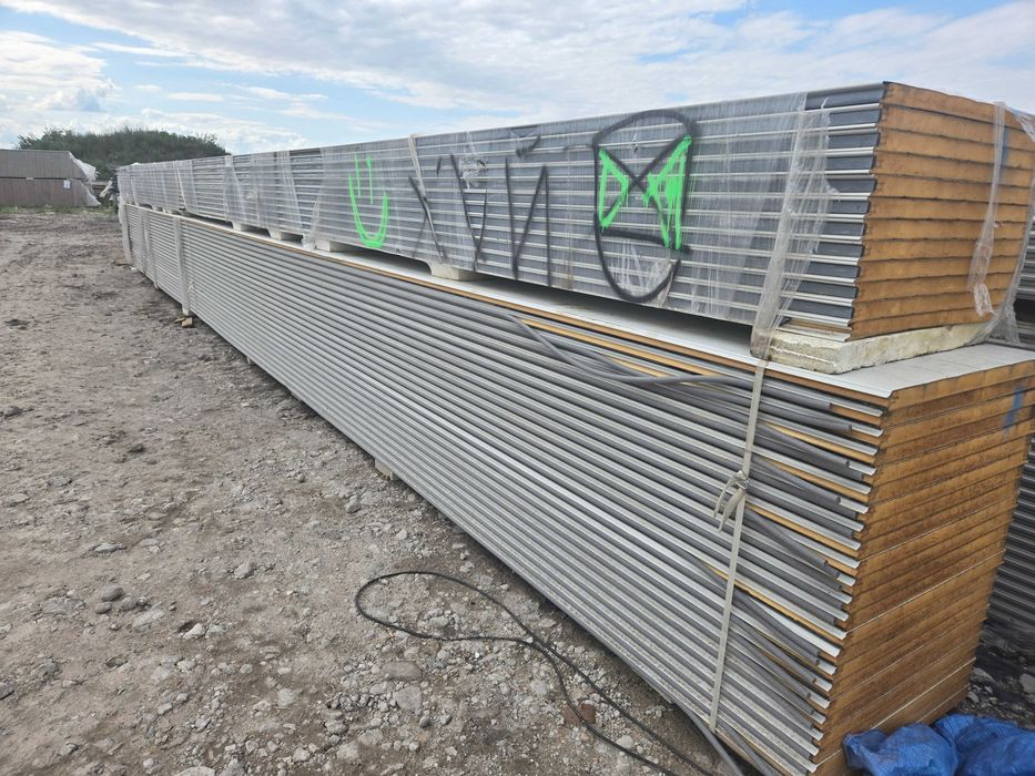 Płyta warstwowa 40mm II gat NOWA biała,srebrna,czarna,grafitowa  6-13m