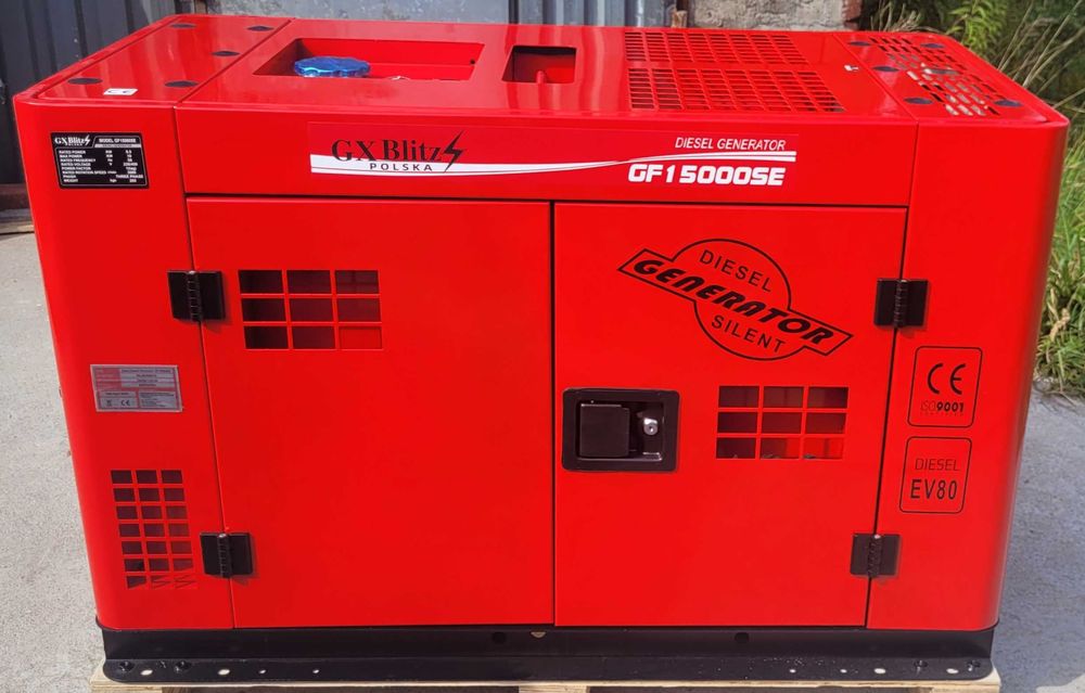 Agregat prądotwórczy 12.5KVa Diesel chłodzony cieczą odpalany z pilota
