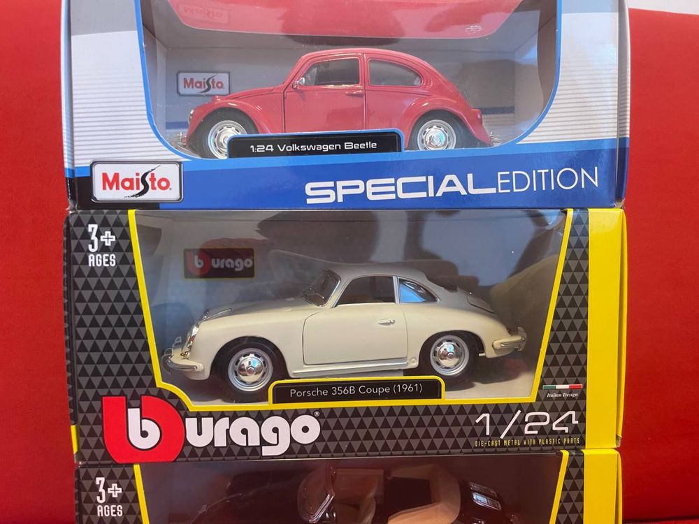 Volkswagen  Beetle Porsche 356 1:18 модель машинка  Bburago