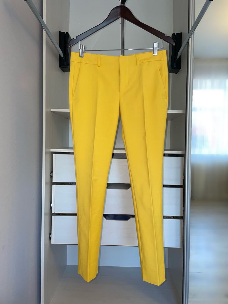 Жовтий брючний костюм Zara, брюки, піджак, жакет, блейзер