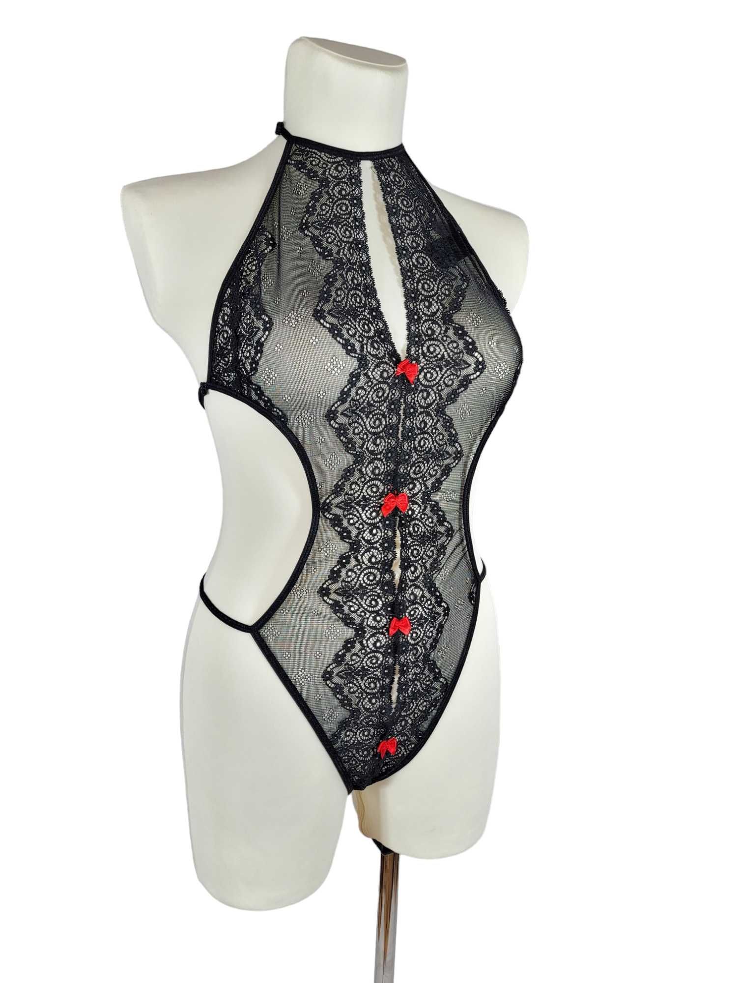 Nowe czarne body bielizna erotyczna 44,XXL/46,3XL plus size VENUS