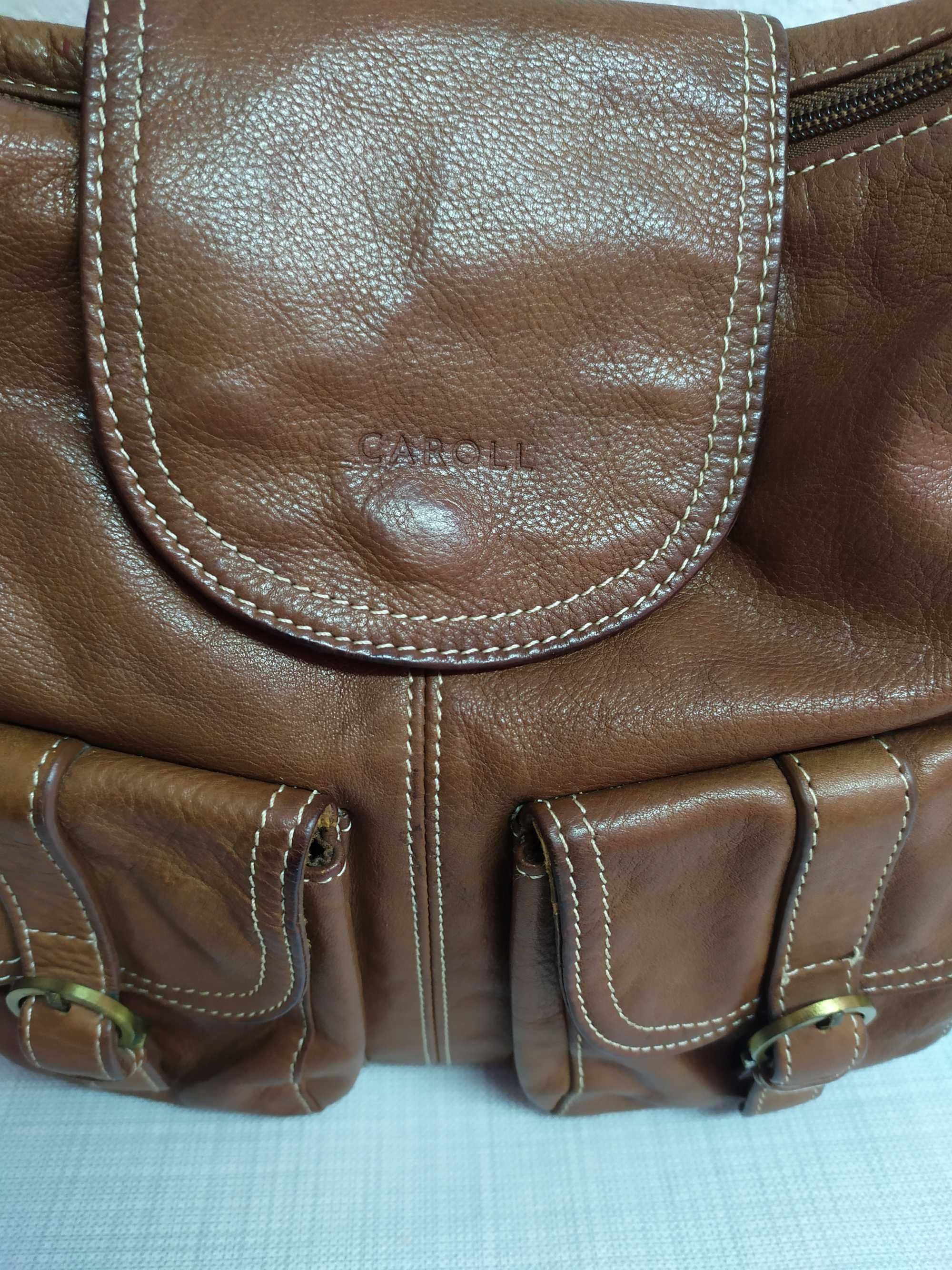 Mala/bolsa, pele genuína, marca Caroll