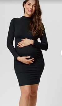 Sukienka ciążowa czarna obcisła L