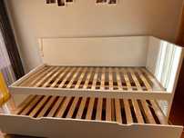 Cama de solteiro dupla s/ colchoes