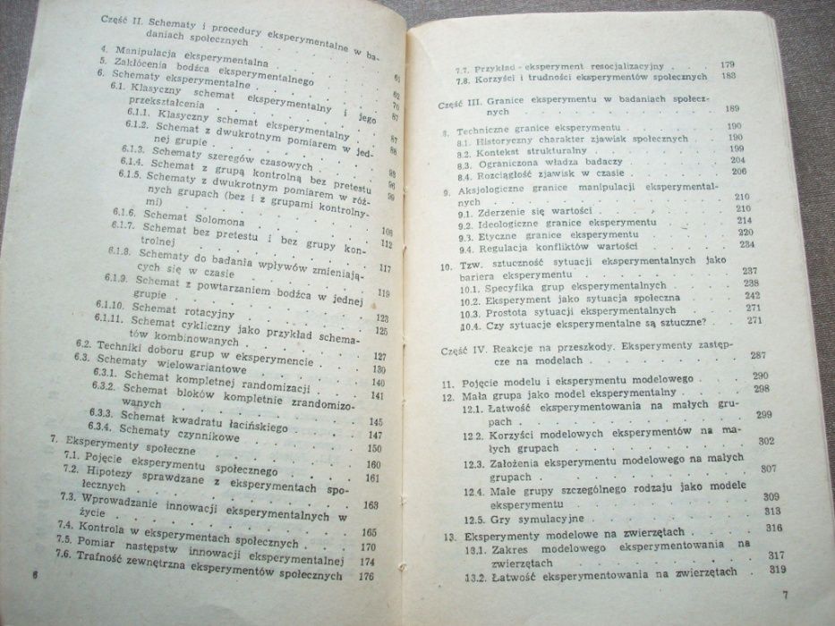 Eksperyment w badaniach społecznych, A. Sułek, 1979.