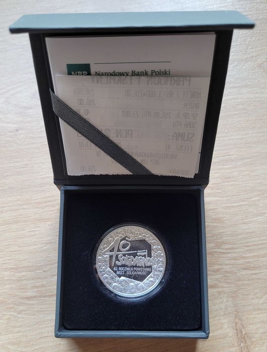Kolekcjonerskie 10 zł 2020 r. 40 rocznica NSZZ "Solidarność", folder