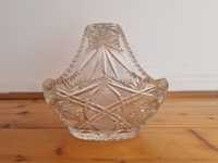 Kryształowy koszyk wazon PRL