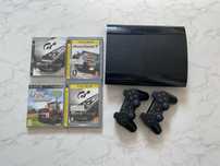 Play Station 3 + plyty, 2 pady