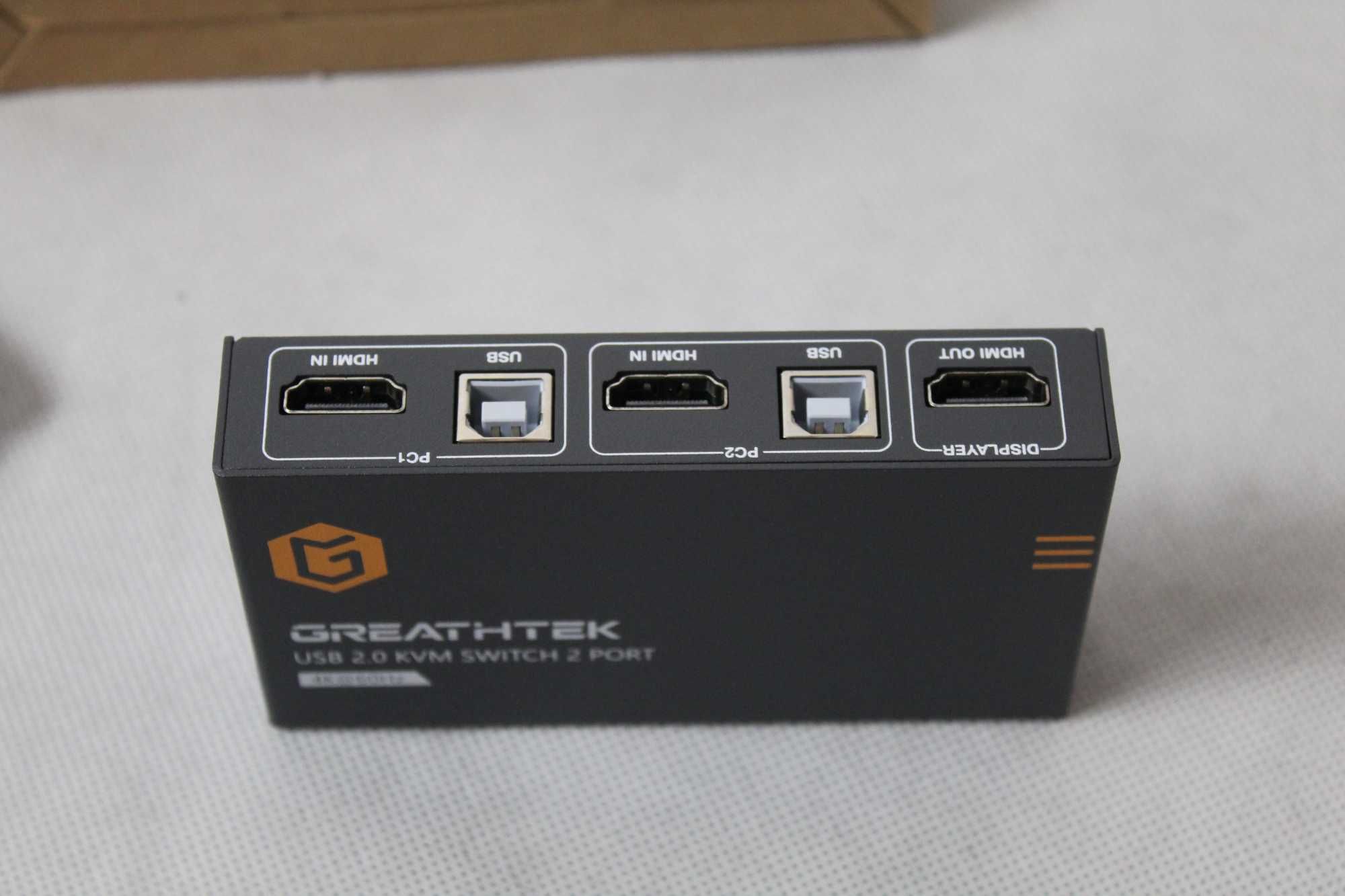 Przełącznik KVM USB 2 porty HDMI Ultra HD 4K SWITCH GREATHTEK