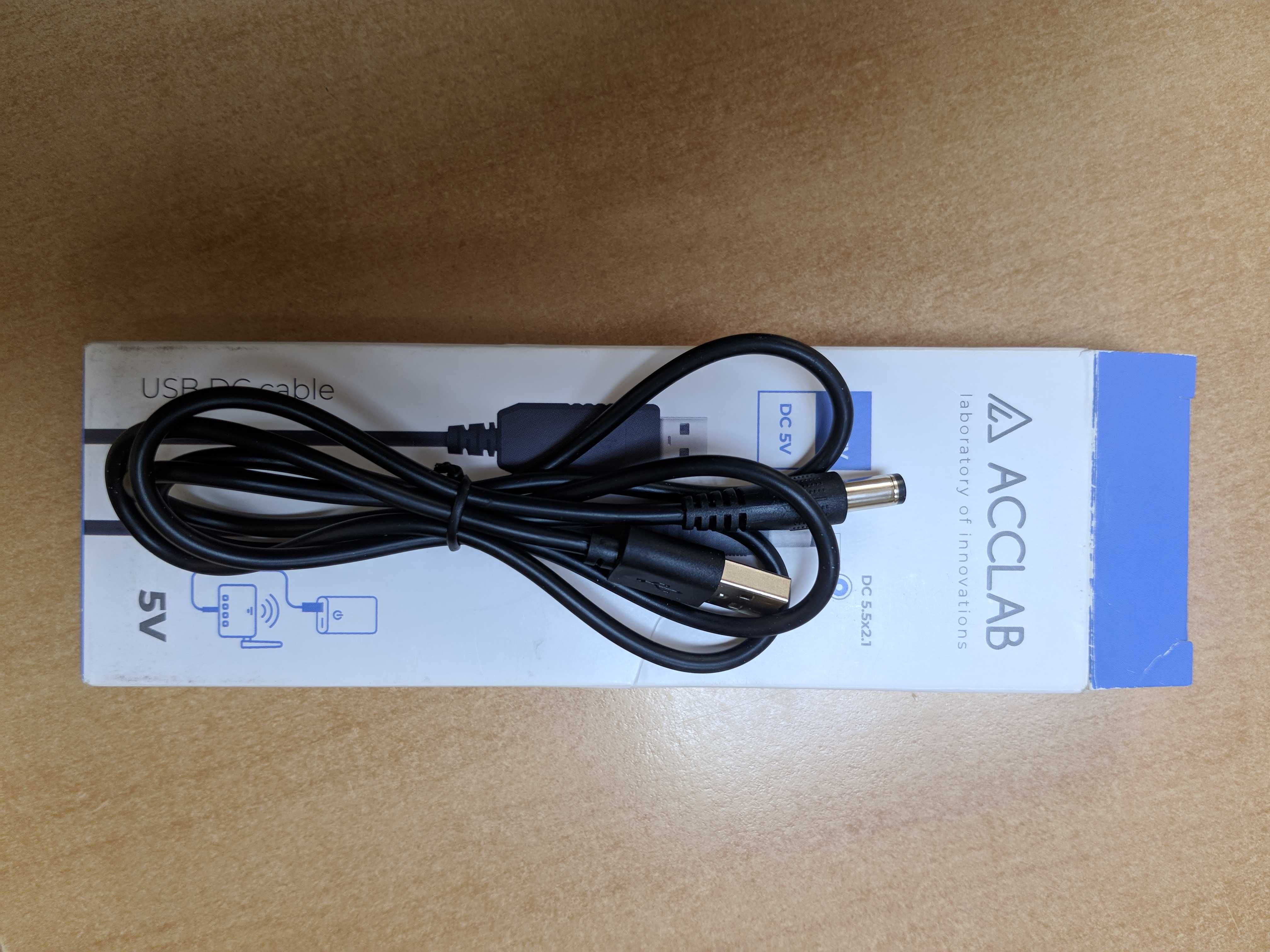 Кабель живлення ACCLAB USB to DC 5.5 х 2.1 мм 5 V 1.5 A 1 м