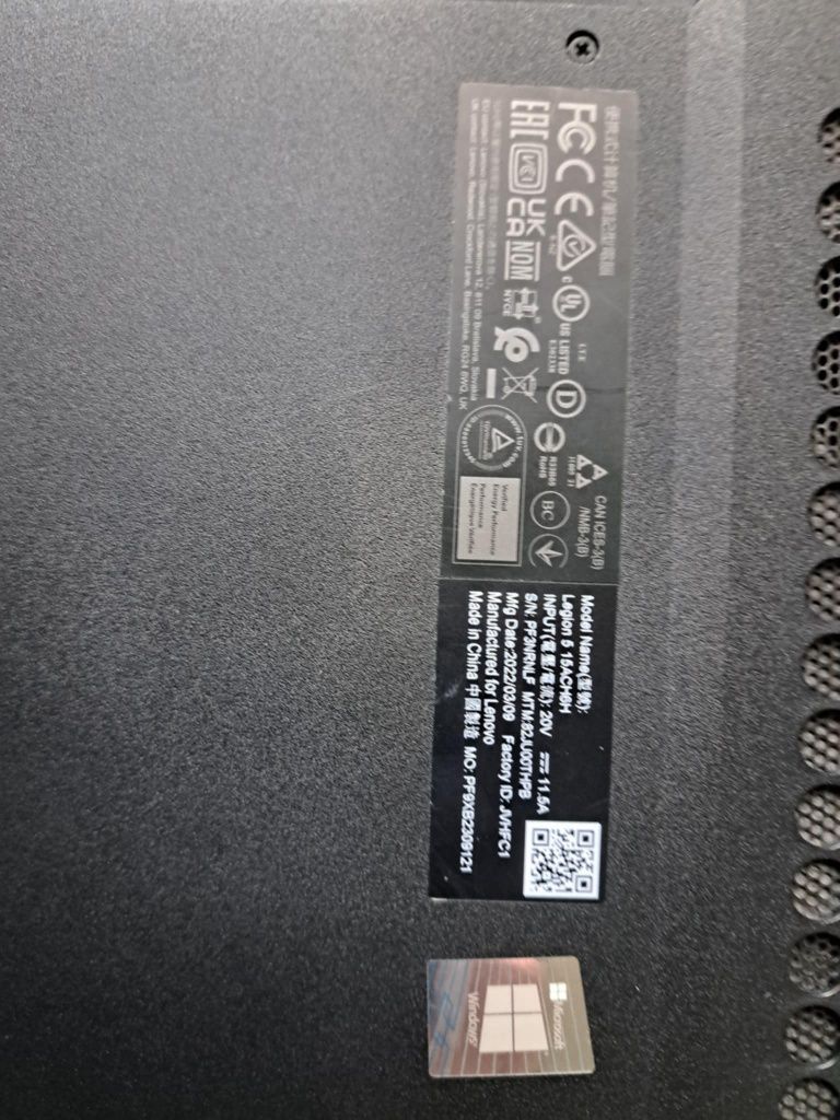 Laptop lenovo legion 5 rtx3060 ryzen7