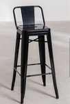 2x Hoker firmy sklum czarny metalowy oparcie taboret