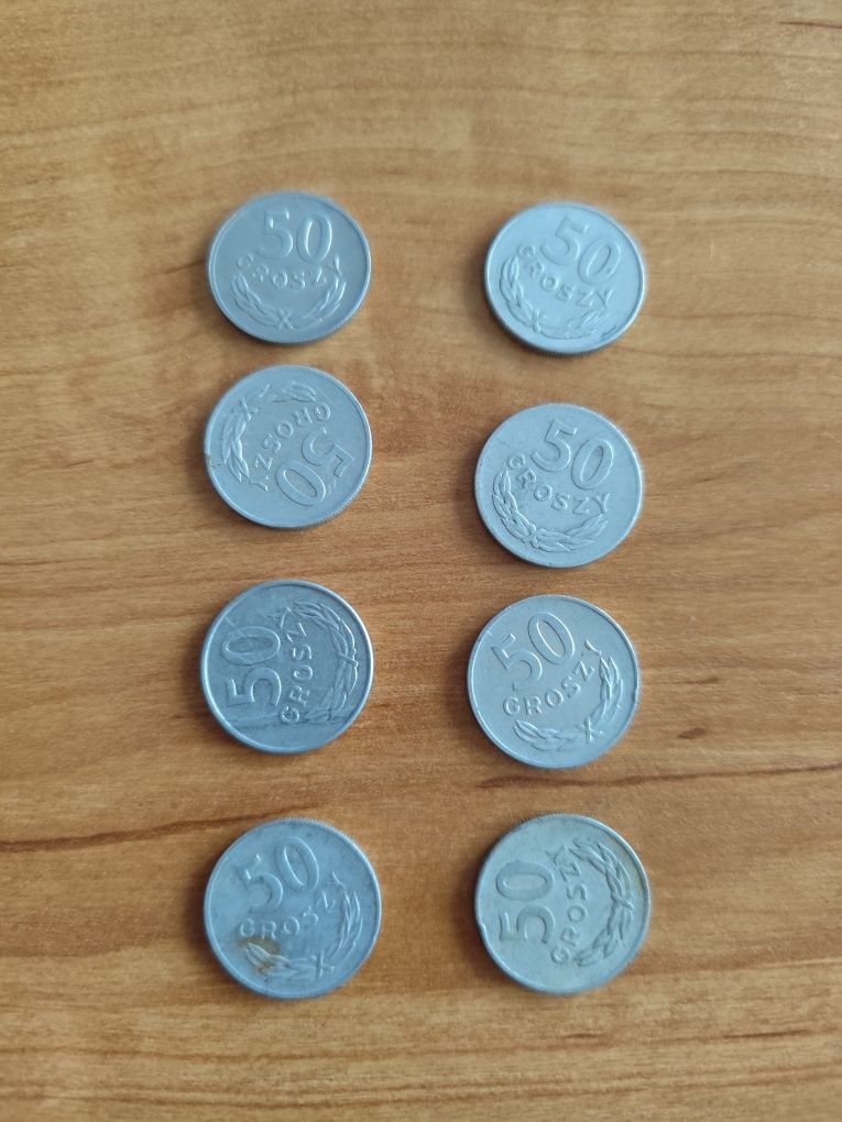 Moneta 50 groszy 8szt. rocznik od 1978r-1987r