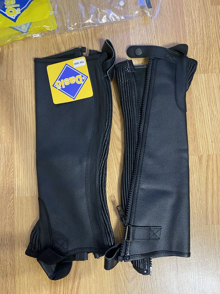 КРАГИ шкіряні Daslo для верхової їзди, size M