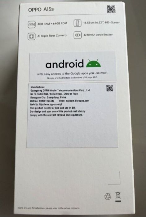 Smartfon Oppo A 15s

Mam do sprzedania smartfon Oppo czeka w pudełku n