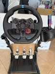 Kierownica logitech g29 + shifter + stojak custom
