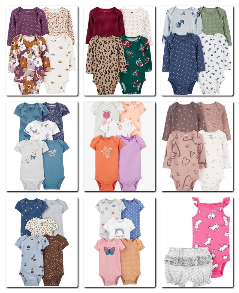Новый бодик Carters 3-24м, набор боди carters, бодик картерс, carter’s