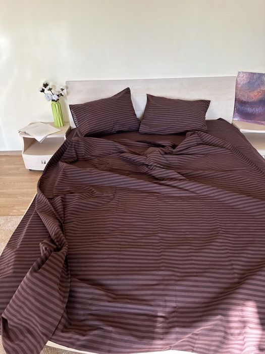 Якісна постільна білизна, постельное белье в полоску , Бязь Голд