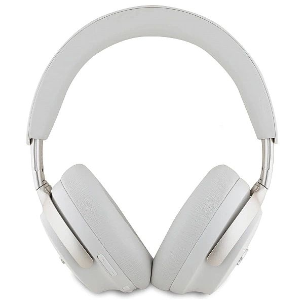 Słuchawki nauszne Bluetooth Guess Metal Script Logo ANC - beżowe