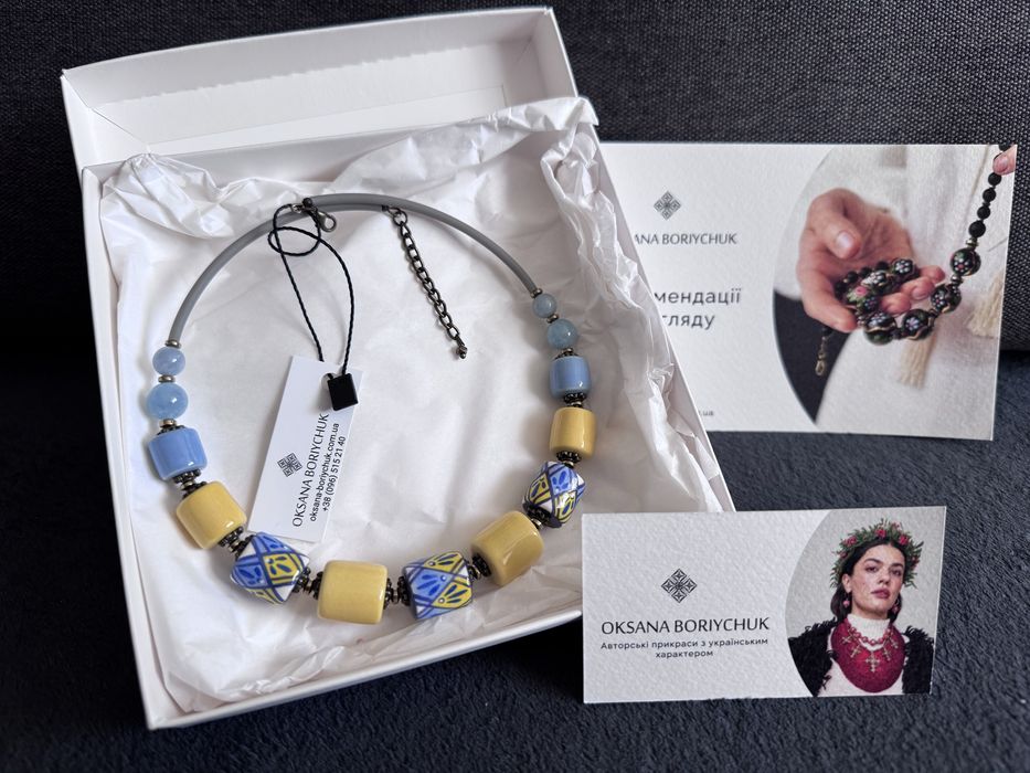 Чокер намисто українське Oksana Boriychuk «Ясне поле» Оксана Борійчук
