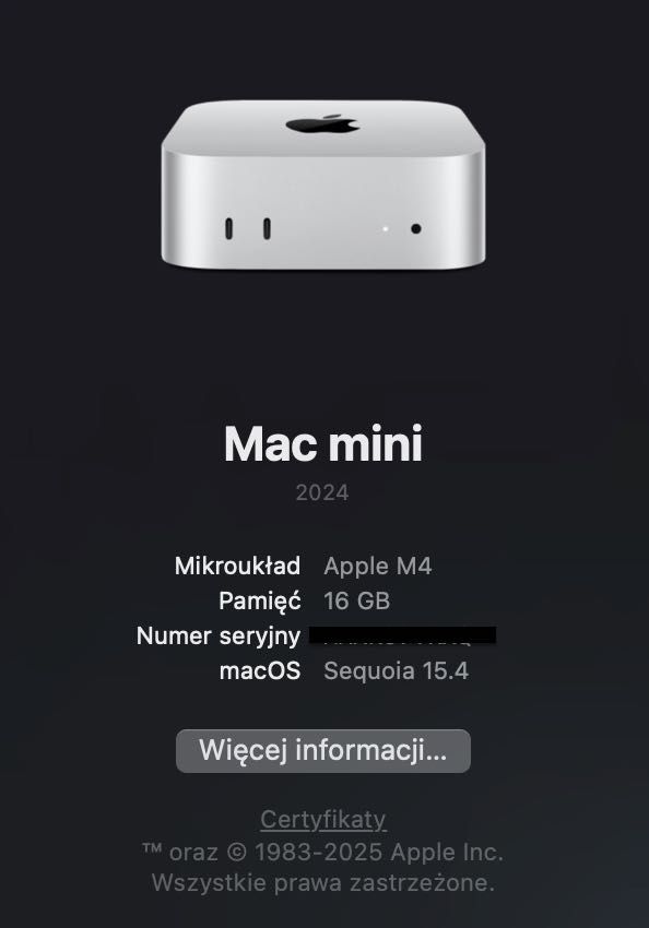Mac mini M4 16GB/512GB