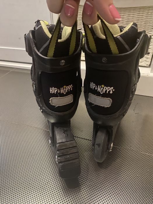 Rolki dziecięce z kauczukowymi kołami Hip- hopps regulowane roz. 29-33