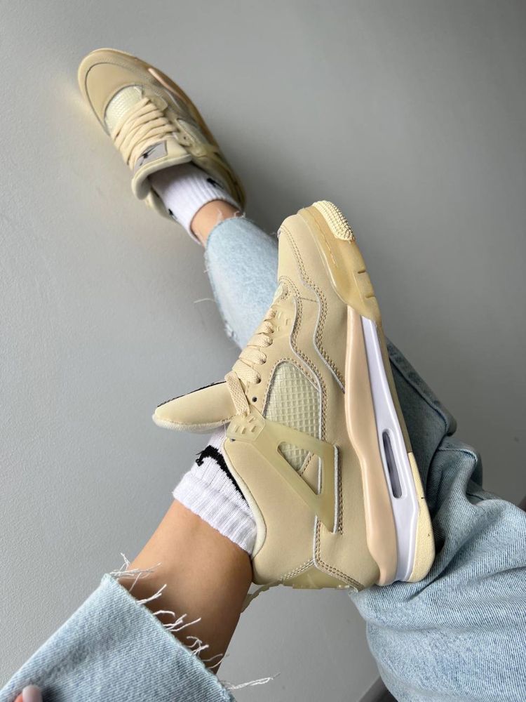 Кроссовки Jordan 4 OFF WHITE BEIGE! Джорданы! Nike!