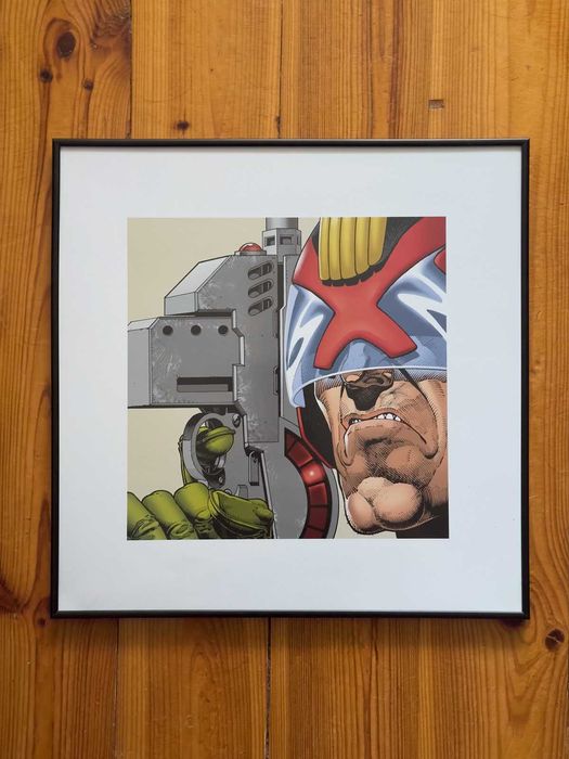 Judge Sędzia Dredd 2000 AD Obraz w ramie Art print 40x40 cm