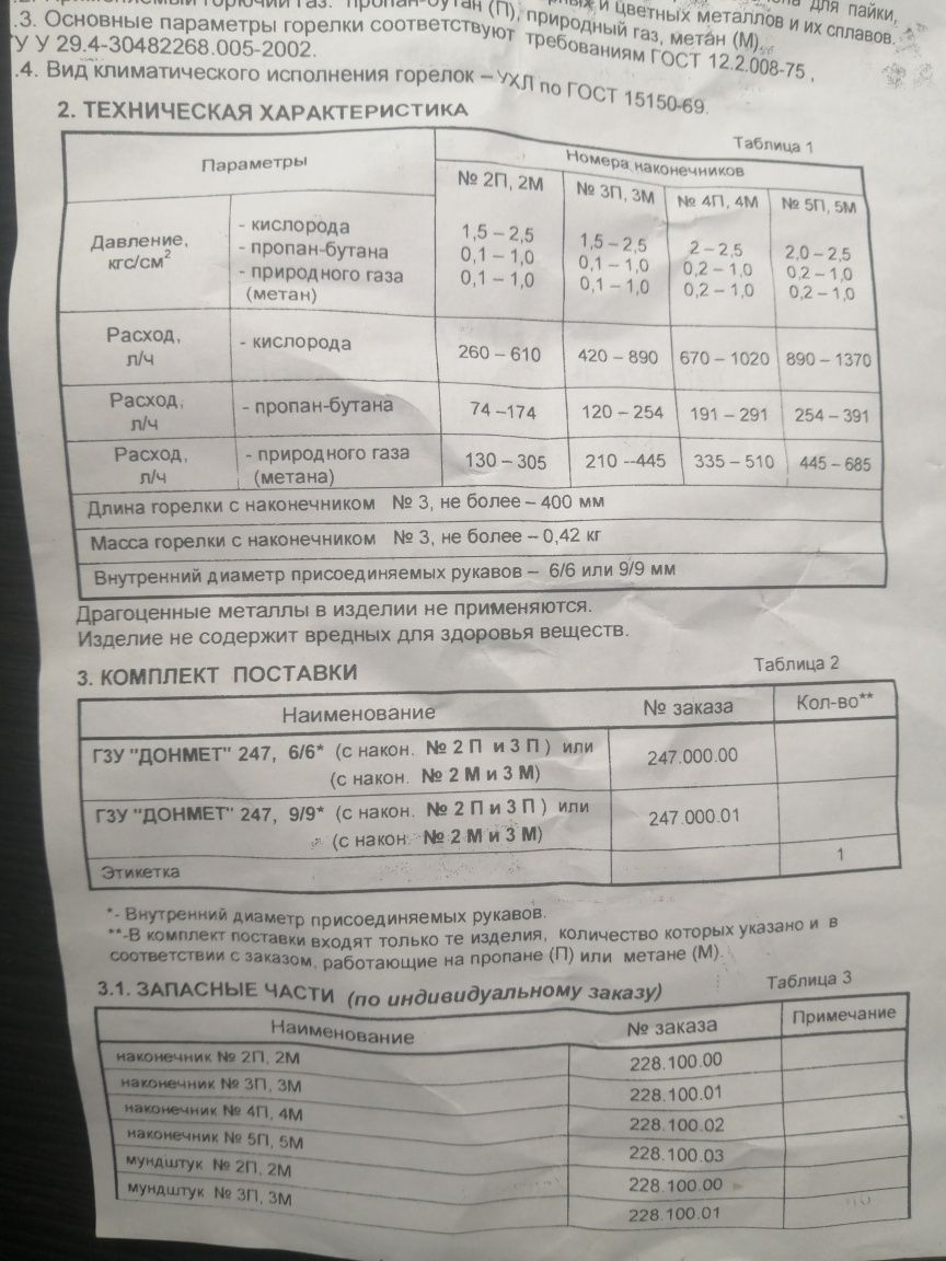 Наконечник пропановый к горелке Донмет 247