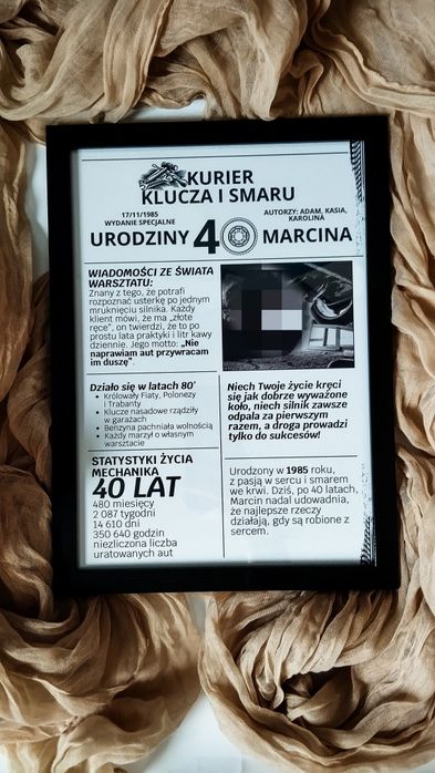 Plakat z okazji urodzin