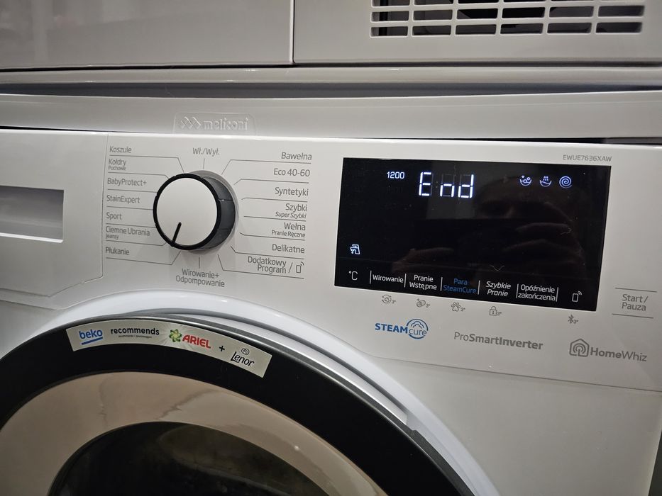 Pralka Beko EWUE7636XAW slim