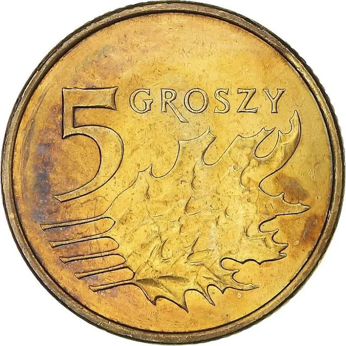 Moeda polaca 5 Groszy