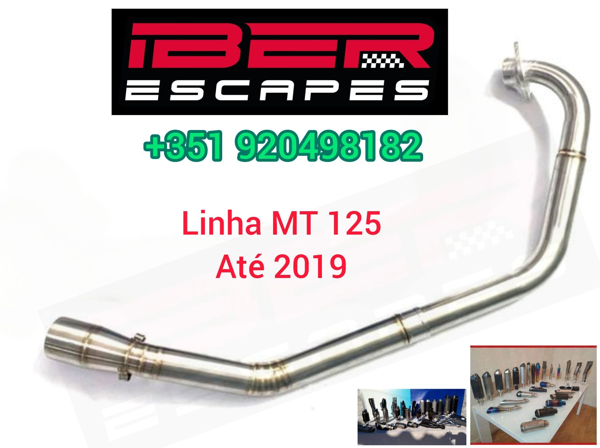 Yamaha MT 125 R125 linha completa coletor ponteira escape #iberEscapes