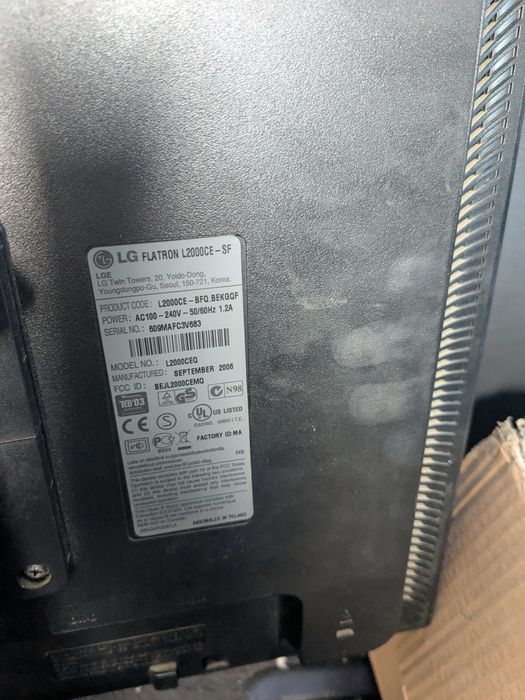 Monitor LG  L2000CE- CF