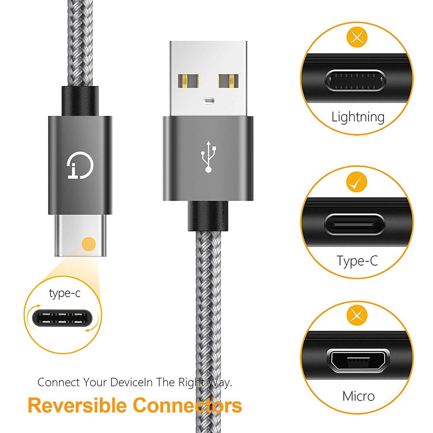 Кабель USB C Gritin USB Cable 3 pack