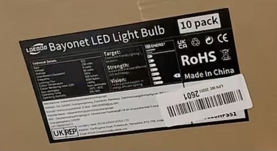 Светодиодная лампа LOEDDO Bayonet. 
В упаковке 10 штук.