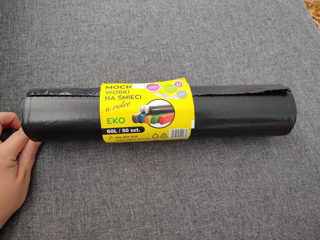 Mocne worki na śmieci 60L, 50szt