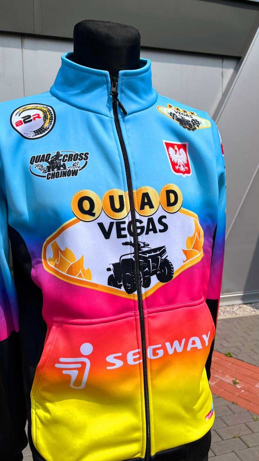 Bluza z kapturem zamek na quada quad długi rękaw żywe jaskrawe kolory