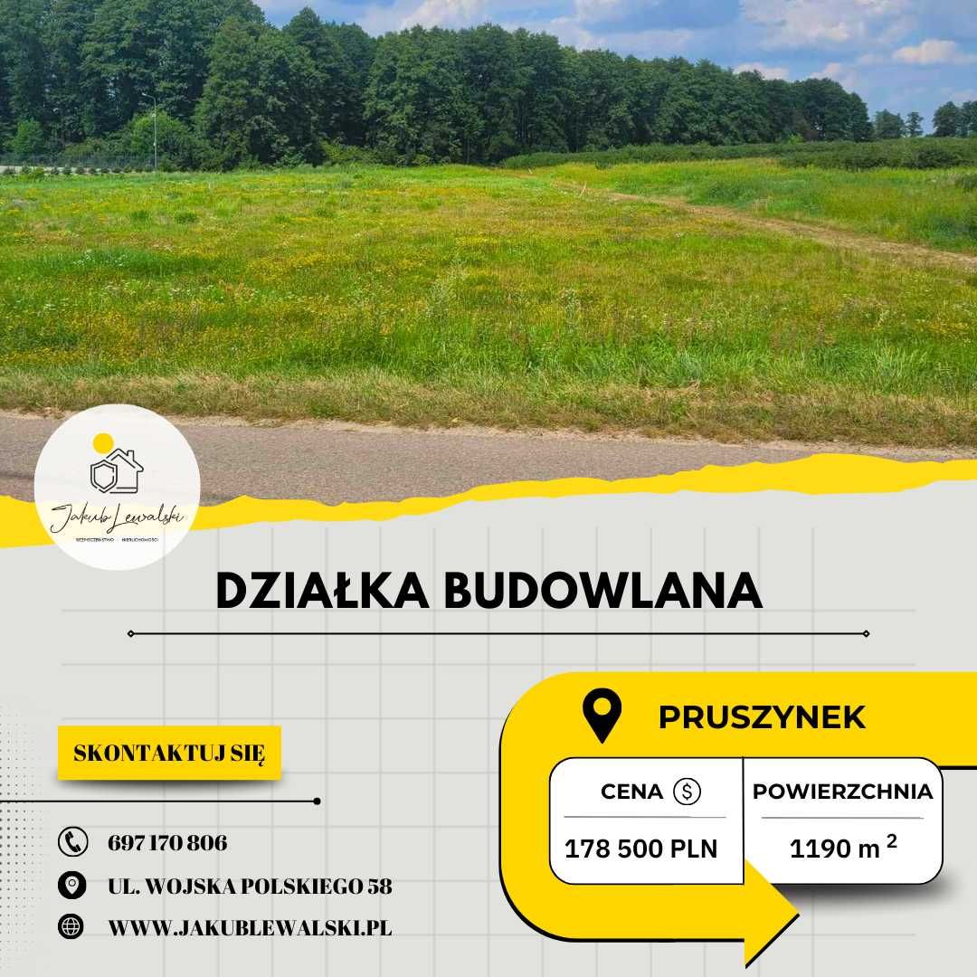 Pruszynek 9km od Siedlec - działka budowlana