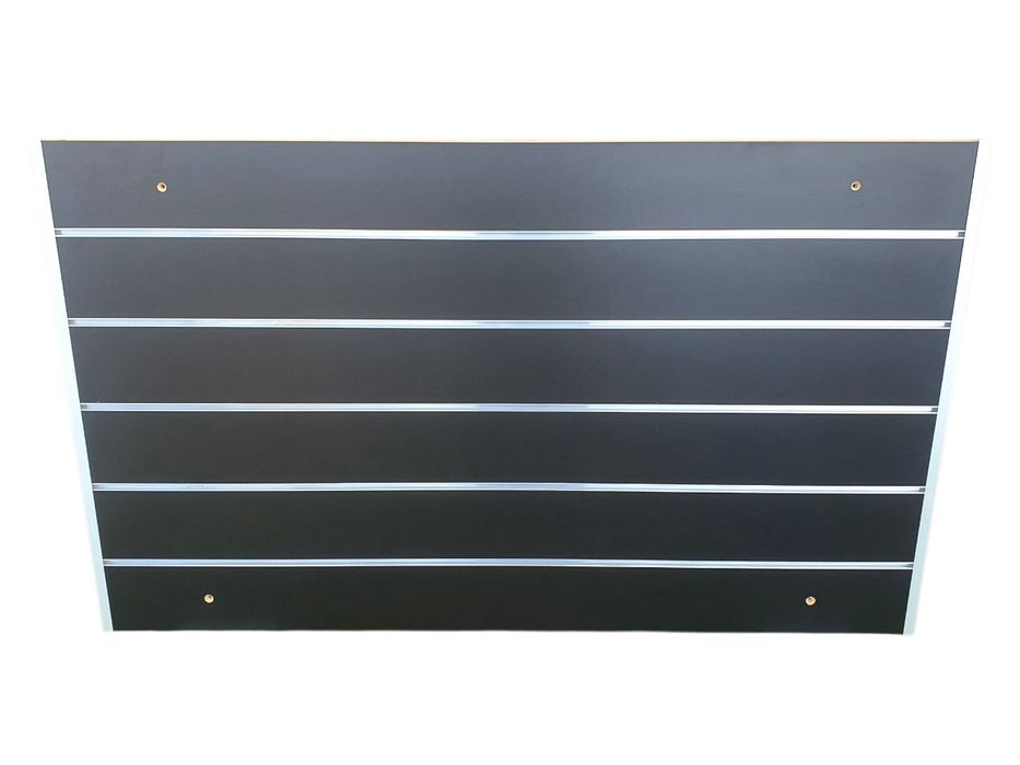 Panel sklepowy Spacewall Slatwall 150x90 cm czarny aluminium