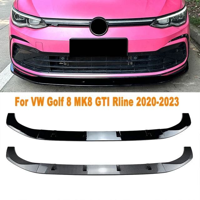 Накладка на передний бампер сплитер Volkswagen Golf 8 губа бампера