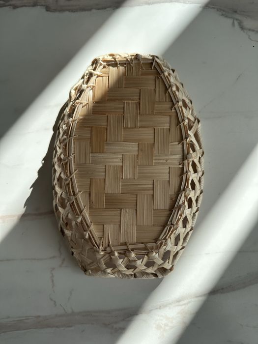 Koszyk bambusowy / pleciony boho / naturalny handmade