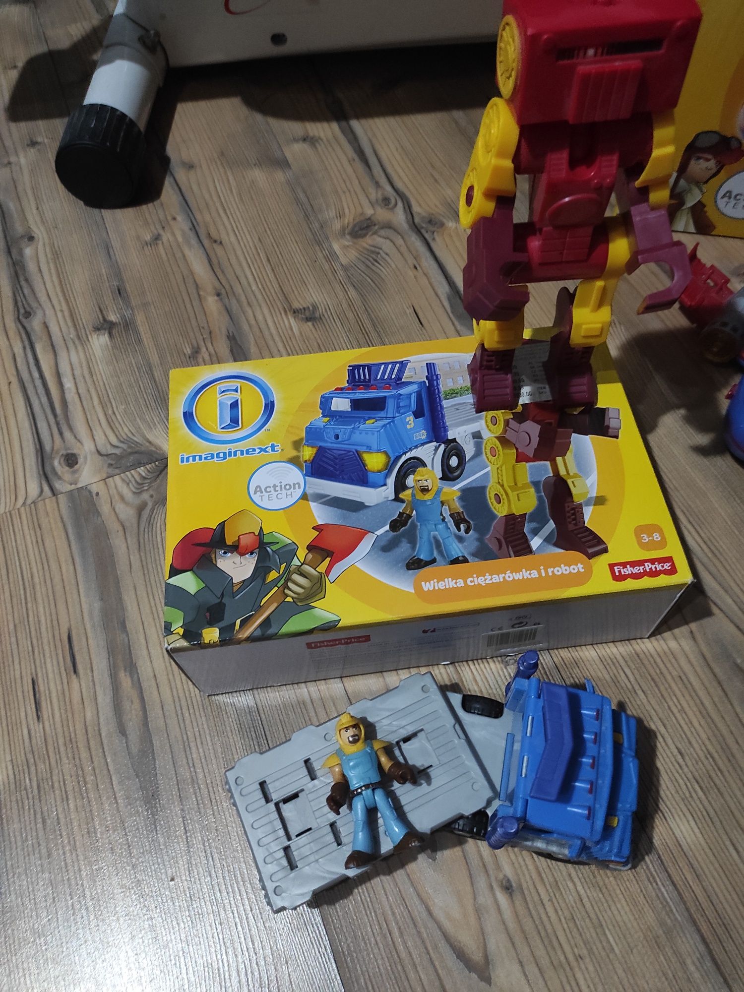Imaginext ciężarówka i robot action dźwięki