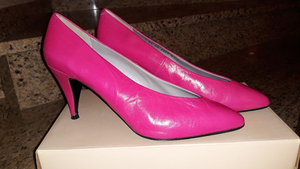 Różowe Buty damskie ROLAND CARTIER skóra naturalna r. 39 styl vintage