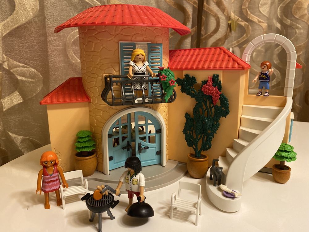 Chale Playmobil com caixa Family Fun casa moradia ferias 9420