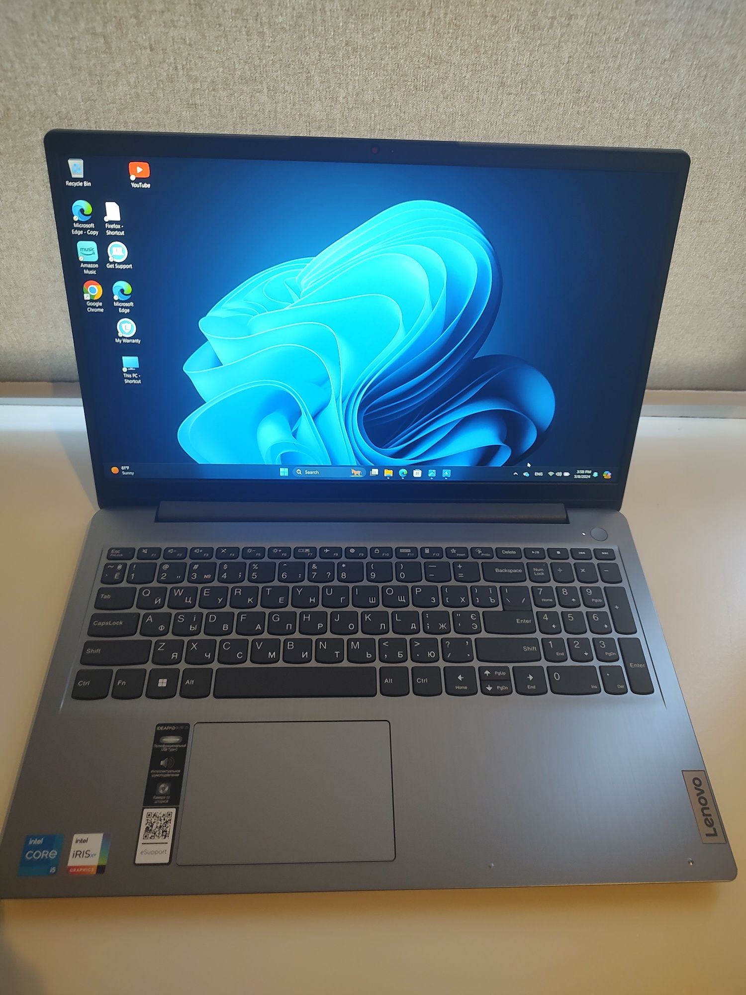 Ноутбук Lenovo IdeaPad 3 15IAU7 (82RK00S7RA)  Grey 16/512