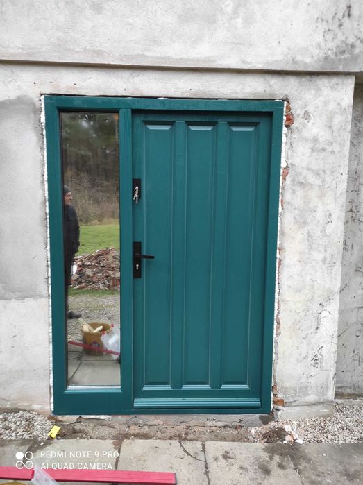 drzwi zewnętrzne drewniane ciepłe U-0.80 montaż dowóz gratis