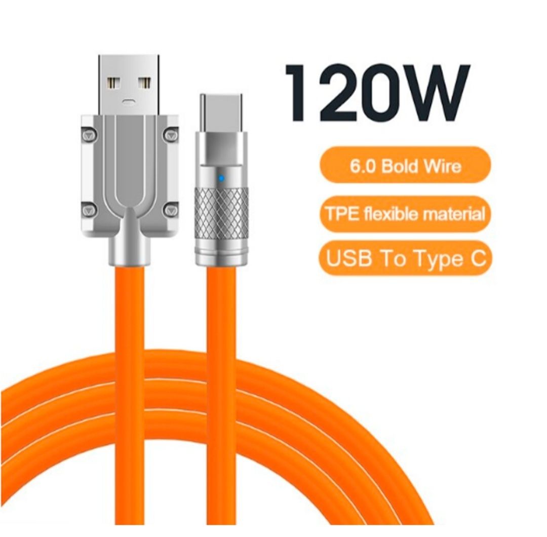 Type-C кабель для зарядки и передачи данных Super Fast Charge 120W 6A
