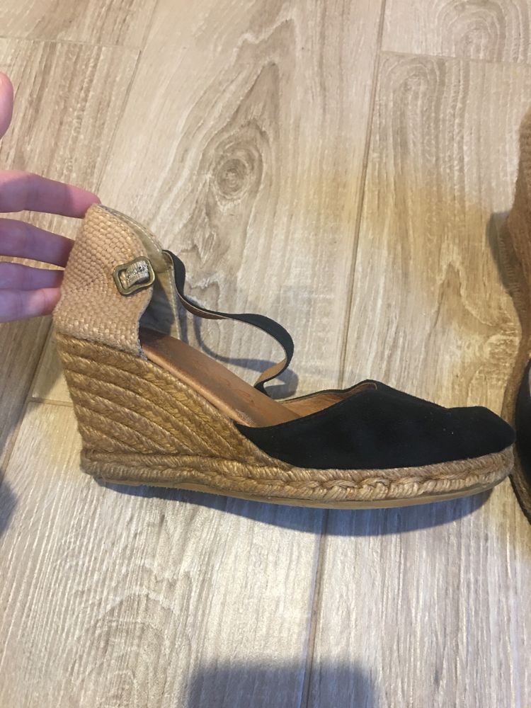 Espadryle zamszowe czarne 38