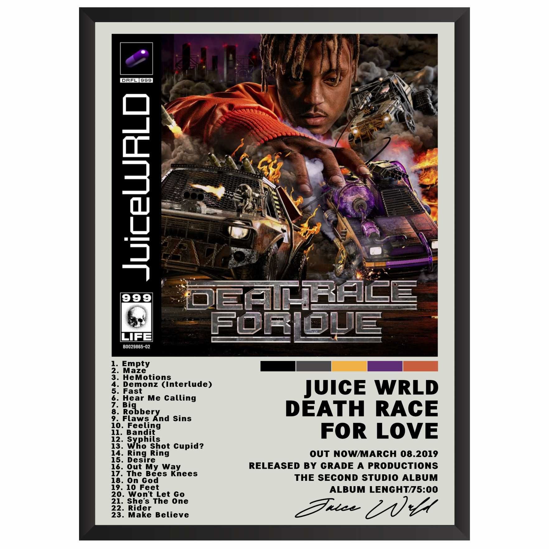 Juice WRLD Death Race For Love Plakat Obraz z albumem prezent